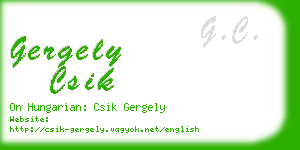 gergely csik business card